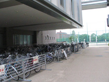 現在の吉田南総合館北側の自転車置き場付近